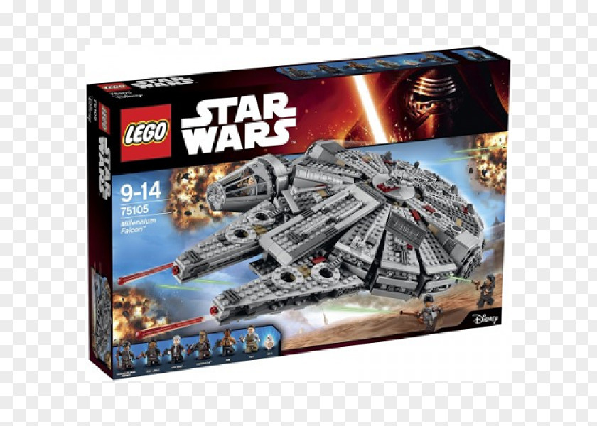 Millenium Falcon Lego Star Wars: The Force Awakens BB-8 Finn Chewbacca PNG