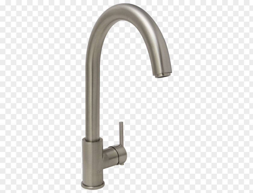 Kitchen Tap Brushed Metal Moen Handle PNG