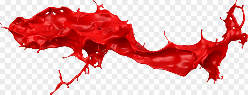 Red Paint Splash Ink Brush PNG