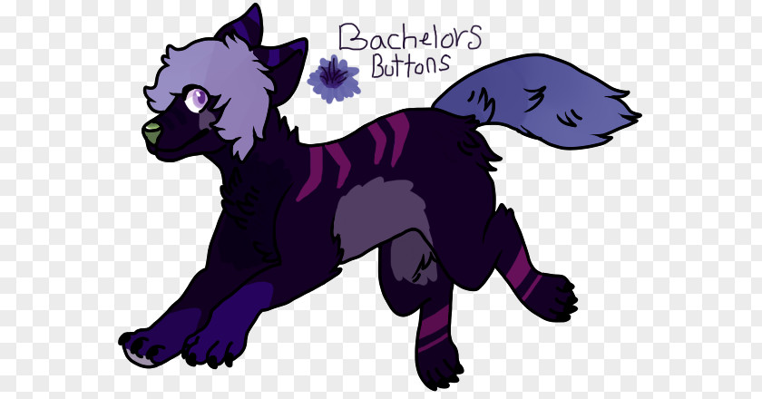 Bachelor Button Flower Cat Digital Art Demon Dog PNG