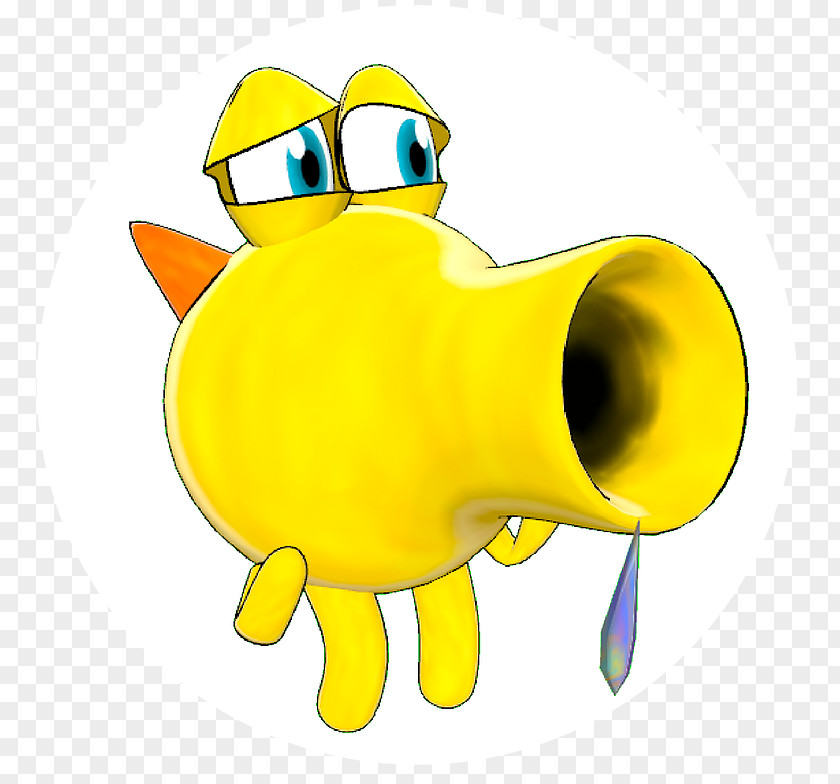 Cartoon Finger Yellow Background PNG