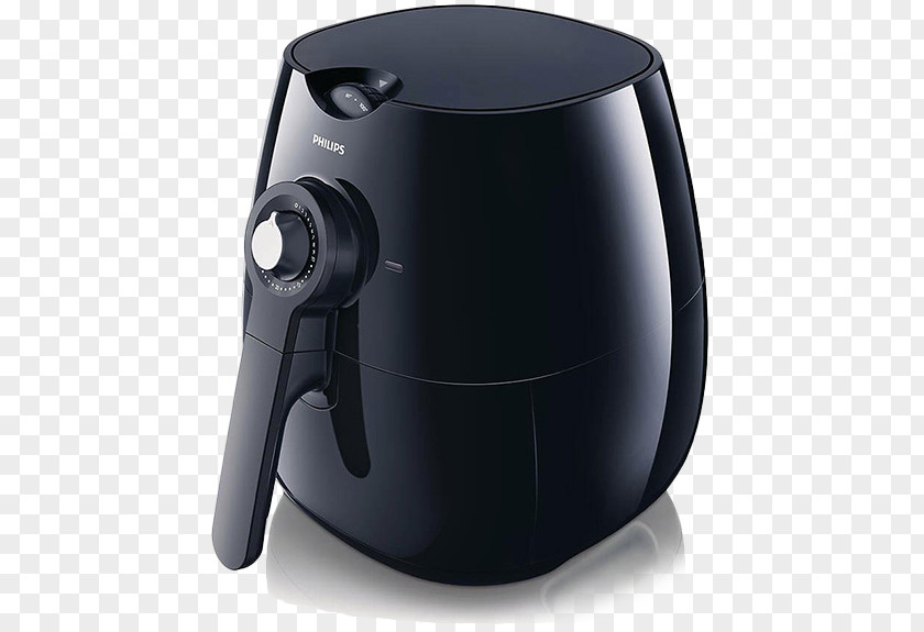 Philips Kettle Black Air Fryer French Fries Deep Oil Frying PNG