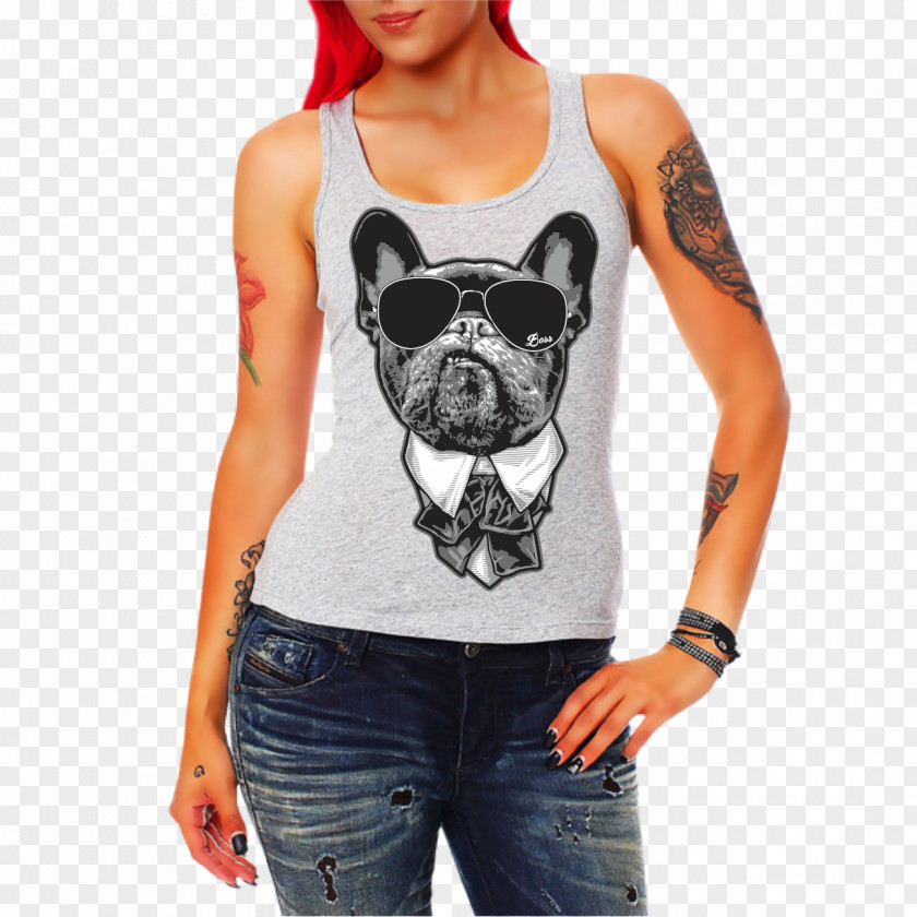 T-shirt Top French Bulldog Hoodie PNG