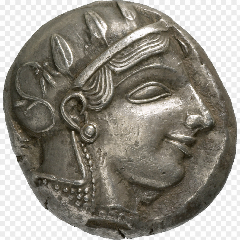 Coin Ancient Greek Coinage Athens Laurium Tetradrachm PNG