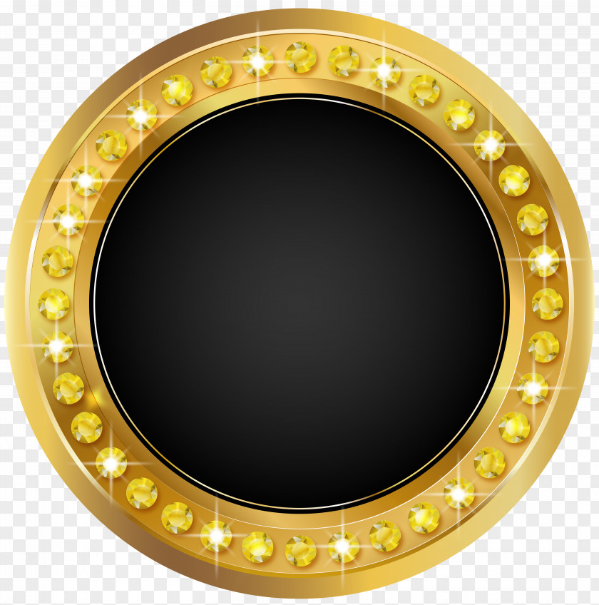 Seal Gold Black Transparent Clip Art Image PNG