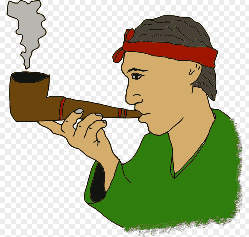 Smoking Man Tobacco Pipe Free Content Clip Art PNG