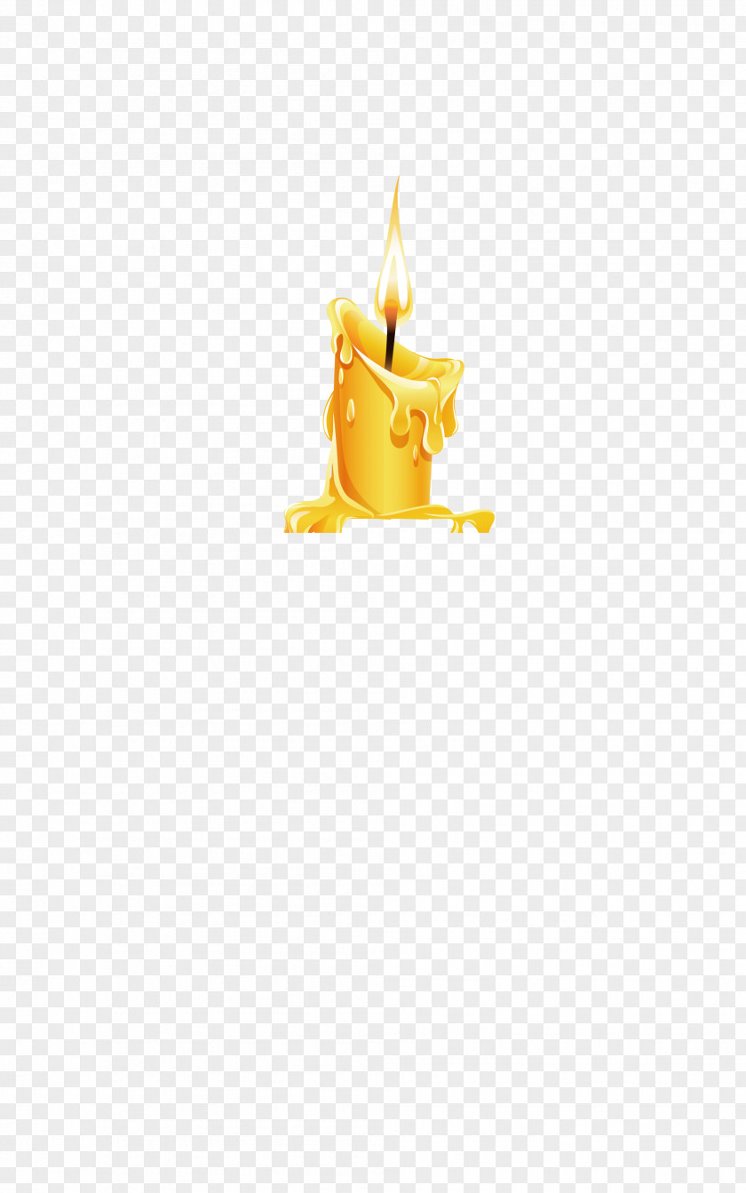 Candle Decorative Material Yellow PNG