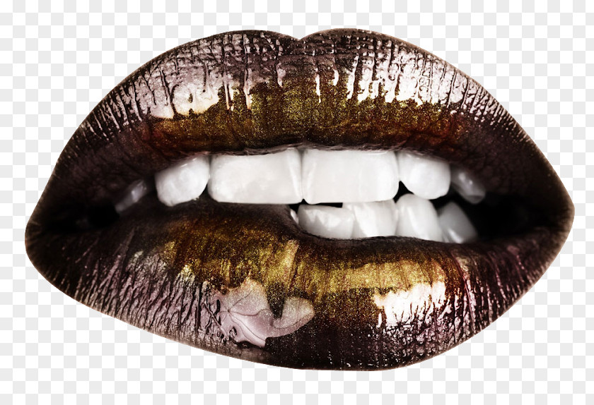 Gold Lip Stock Photography Color PNG