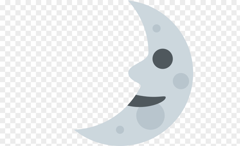 Moon Emoji First Quarter Crescent Eerste Kwartier Lunar Phase PNG