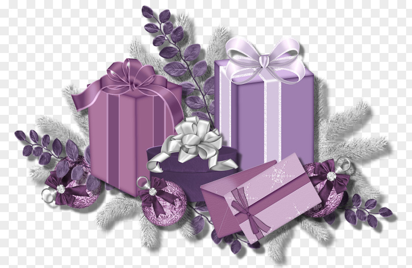 Pink And Purple Gift Christmas Clip Art PNG