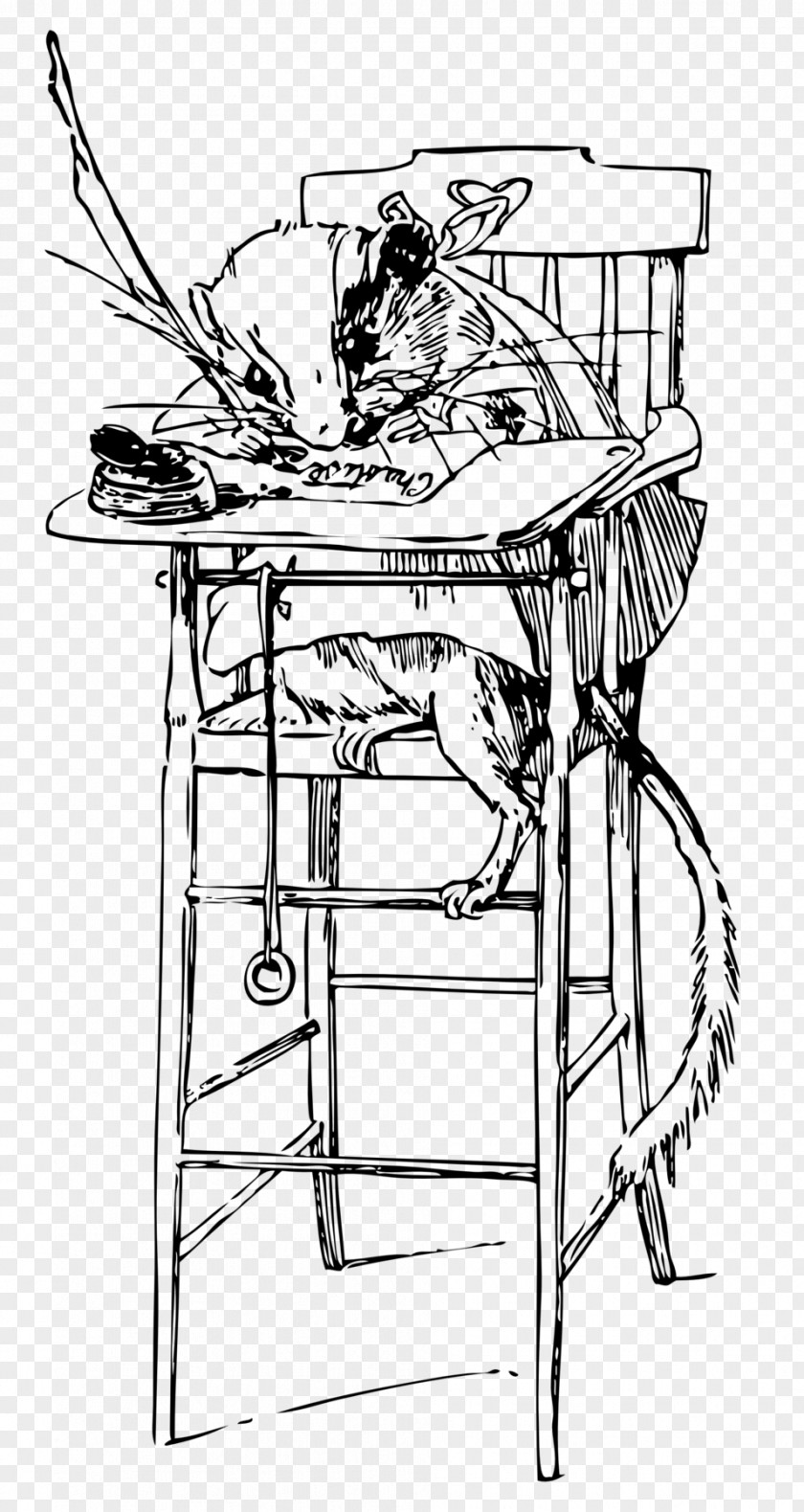 The Cat Sitting On Chair Clip Art PNG