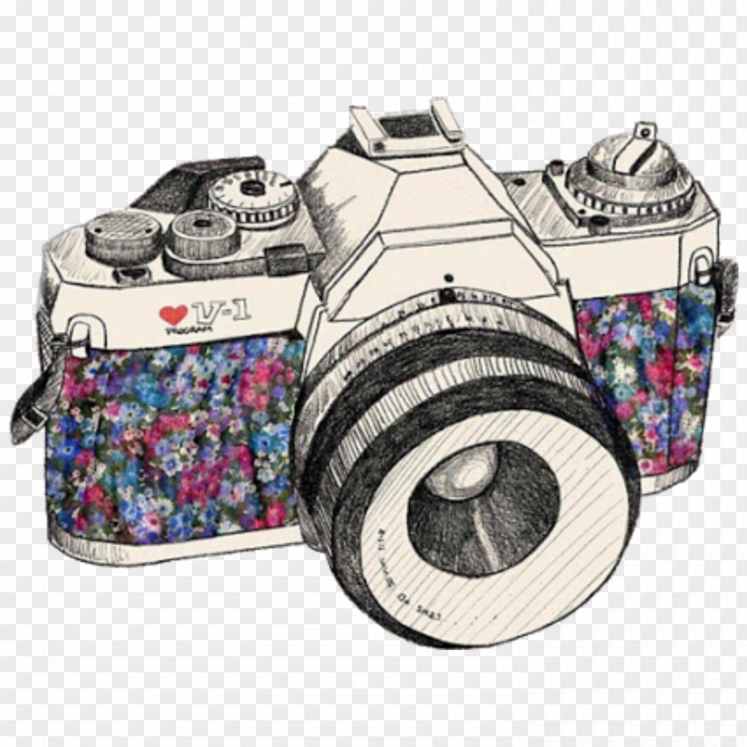 Camera Canon AE-1 Drawing Image PNG