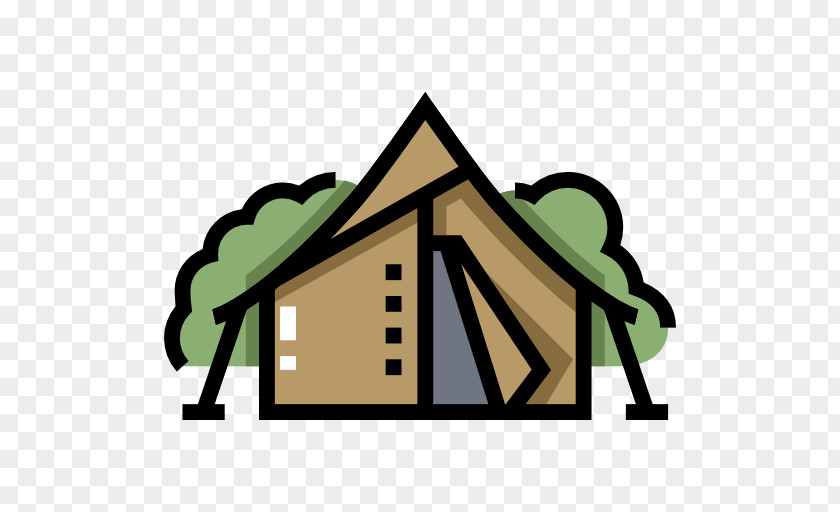 Campsite Camping Tent Folding Chair Clip Art PNG