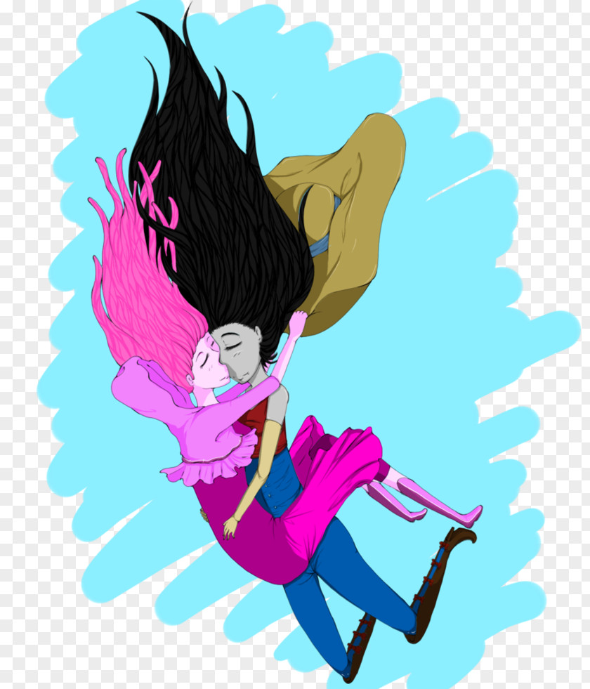 Fallen Marceline The Vampire Queen Princess Bubblegum Art Graphic Design PNG