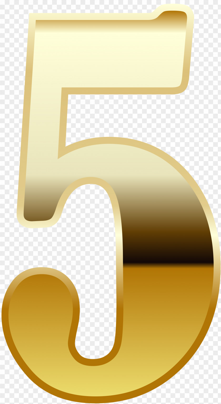 Gold Number Five Image Download Clip Art PNG