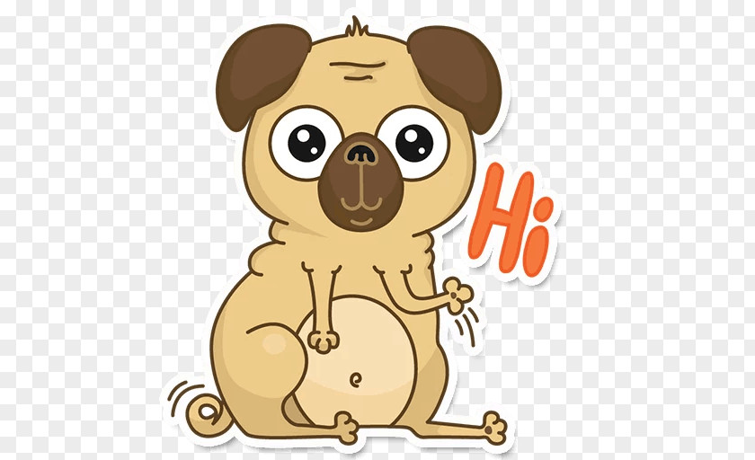 Pound Puppies Pug Canidae Sticker Telegram Clip Art PNG