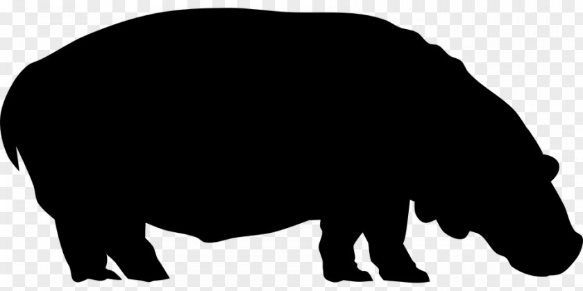 Bear Hippopotamus Wildlife Silhouette Clip Art PNG