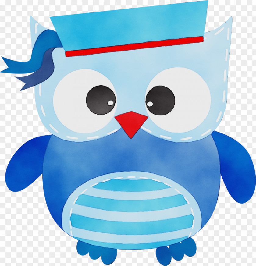 Bird Cartoon Owl Blue Clip Art PNG