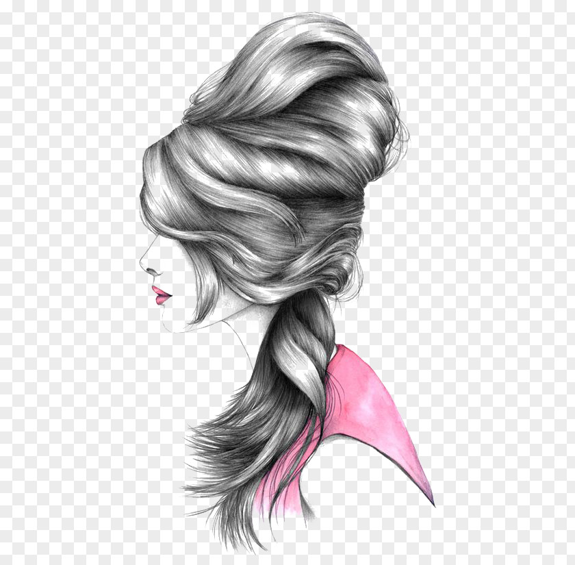 Girls Hairstyles Drawing Hairstyle Fashion Illustration PNG