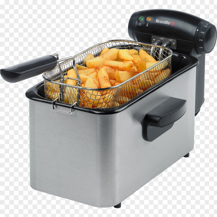 Kitchen Deep Fryers Breville Pro Fryer Black Stainless Steel VDF100 Home Appliance PNG