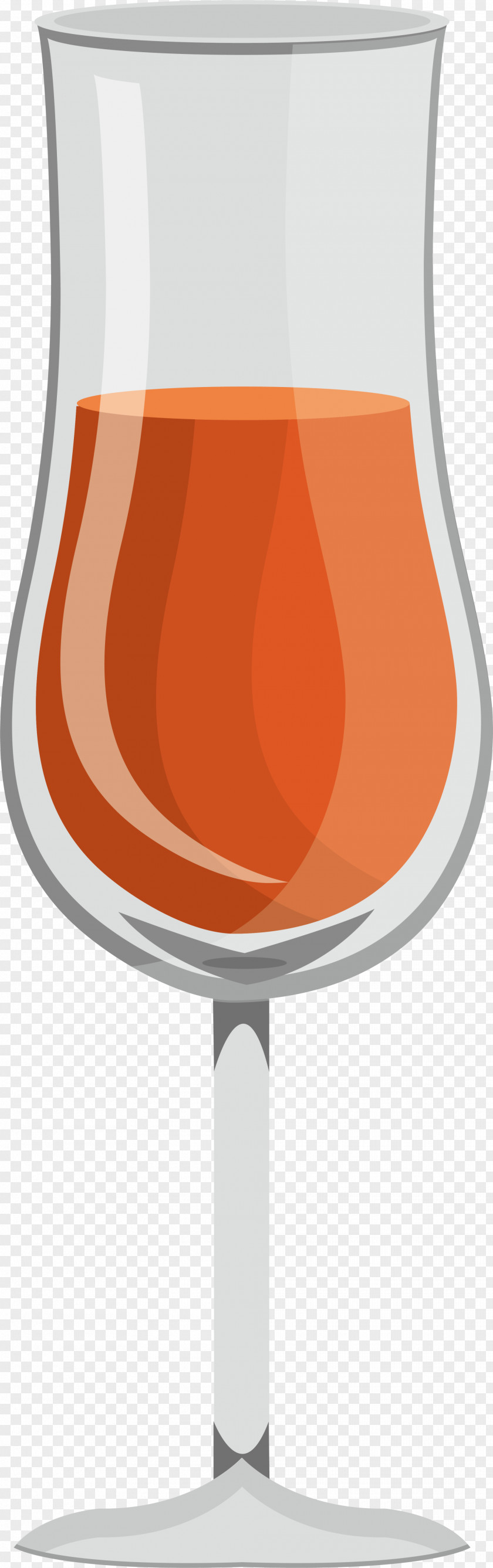Orange Concise Cup Wine Glass PNG