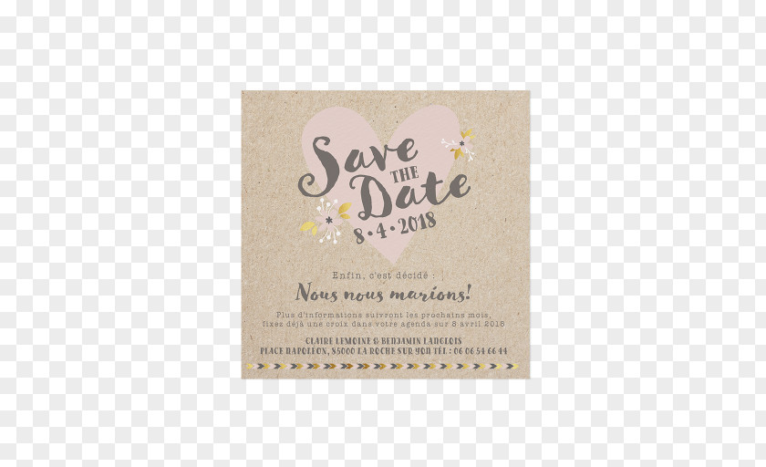 Save The Date Wedding Invitation Place Cards White PNG