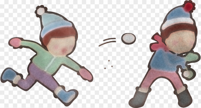 Snowball Fight Winter Kids PNG