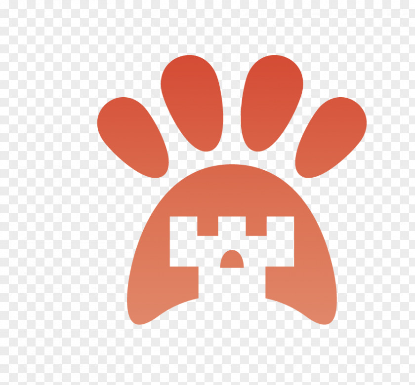 Vector Cat Footprints Logo Clip Art PNG