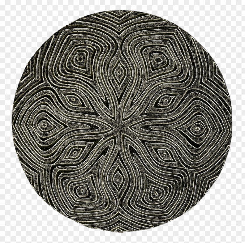Mandala Wallpaper Brown Black White PNG