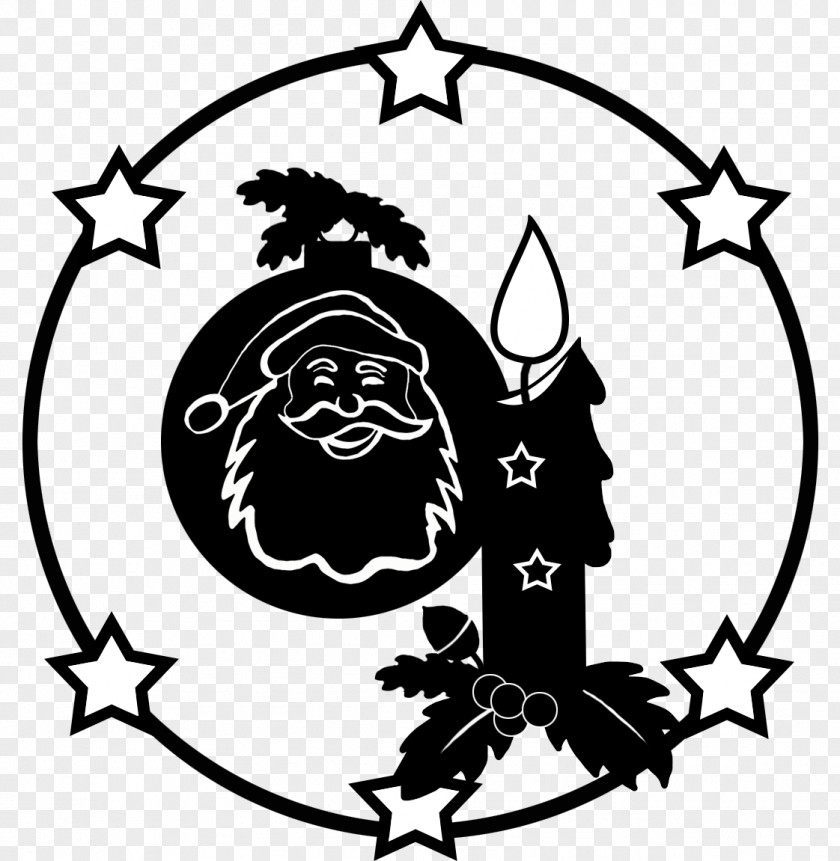 Salutation Ornament Silhouette Clip Art Drawing Christmas Day Santa Claus PNG