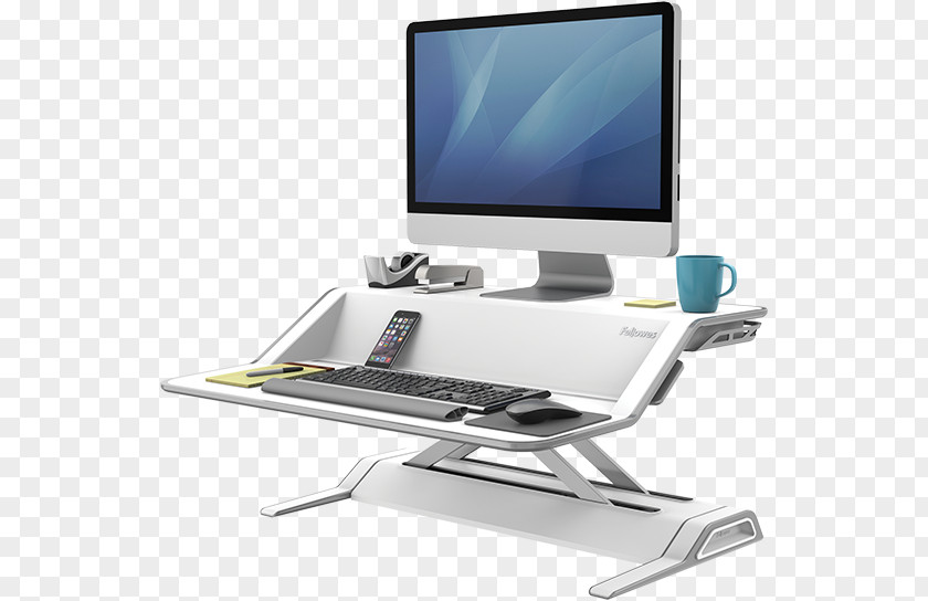 Workspace Sit-stand Desk Workstation Sitting Standing PNG