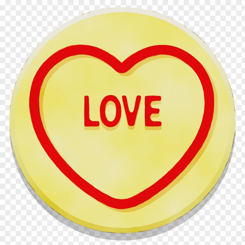 Sign Heart Yellow PNG