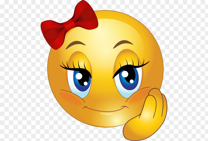 Smiley Emoticon Girl PNG , yellow emoticon illustration clipart PNG