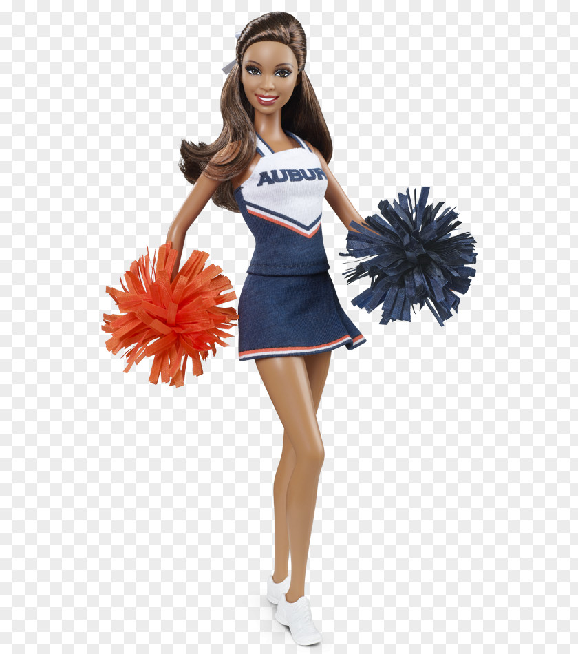 Barbie Auburn University Doll Cheerleading PNG