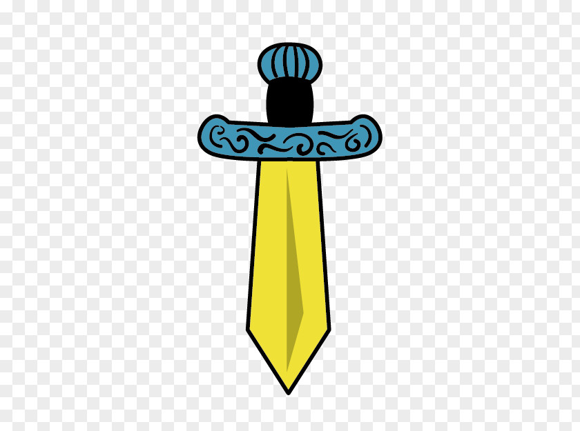 Cartoon Golden Sword Clip Art PNG