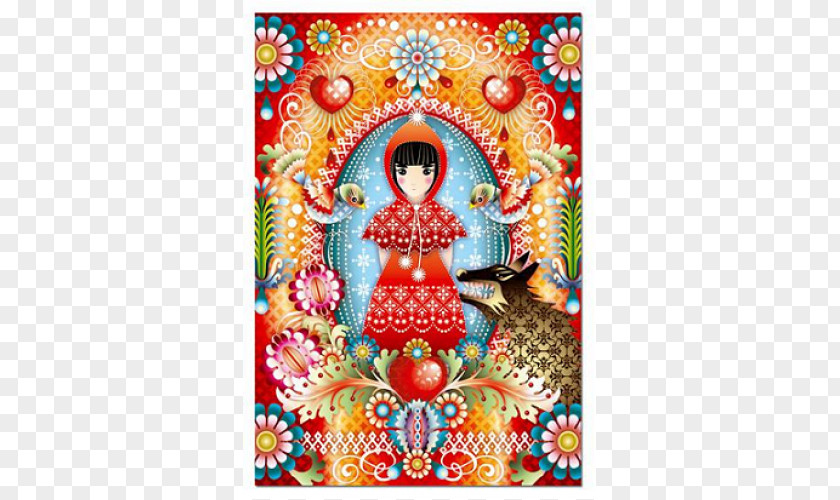 Design Little Red Riding Hood Mural Artist Illustrator PNG