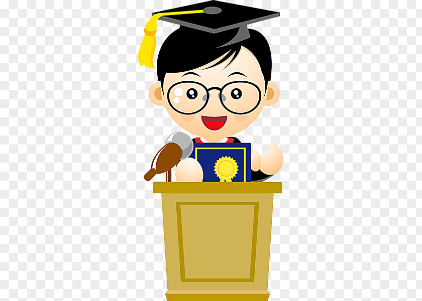 Doctor Of Speech Graduation Ceremony Doctorate Cartoon Bachelors Degree Illustration PNG