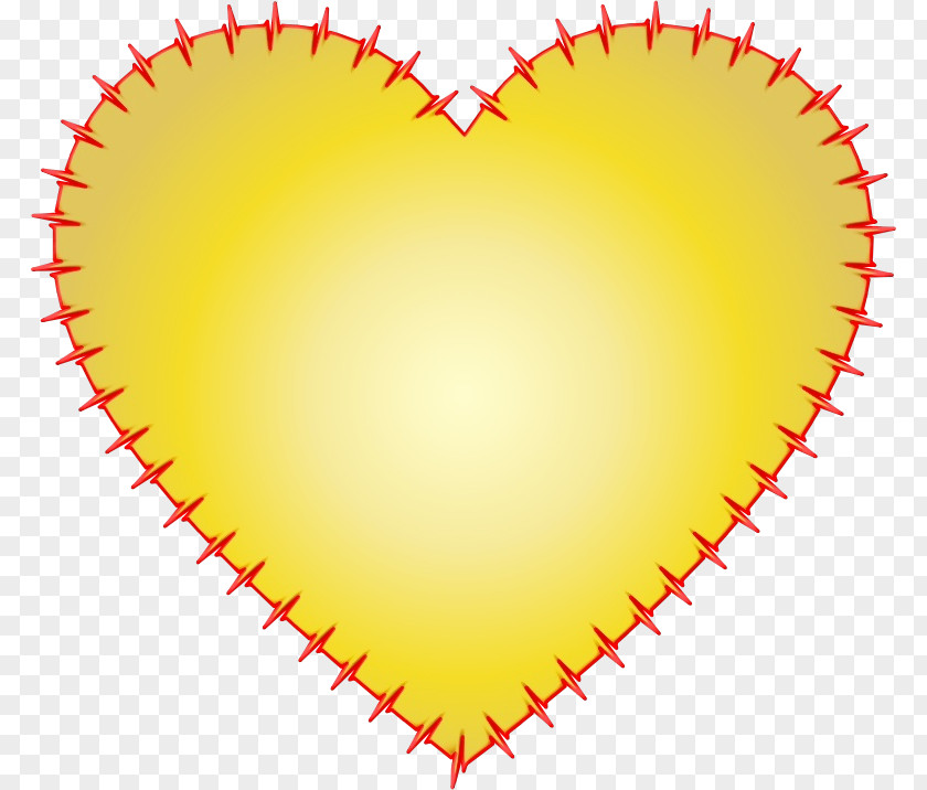 Love Yellow Heart Clip Art PNG
