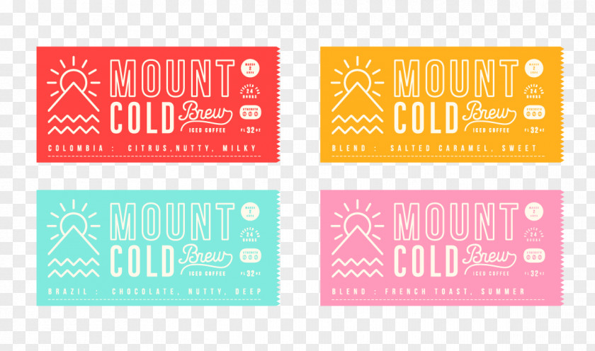 Packaging Label Cold Brew Brand Logo Coffee PNG