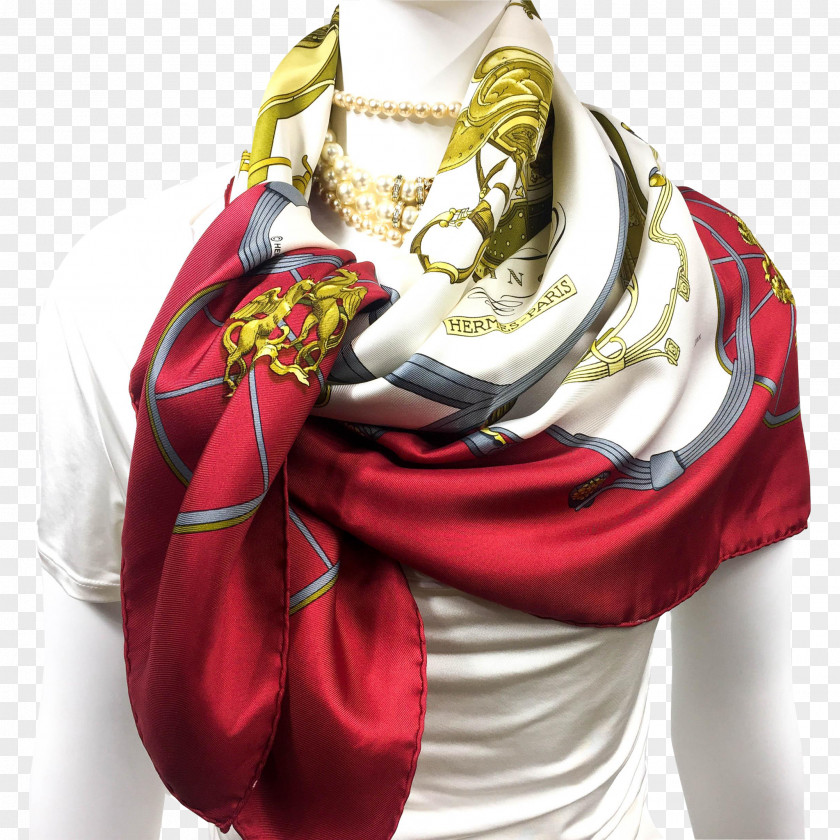 Hermes Scarf Maroon Stole PNG