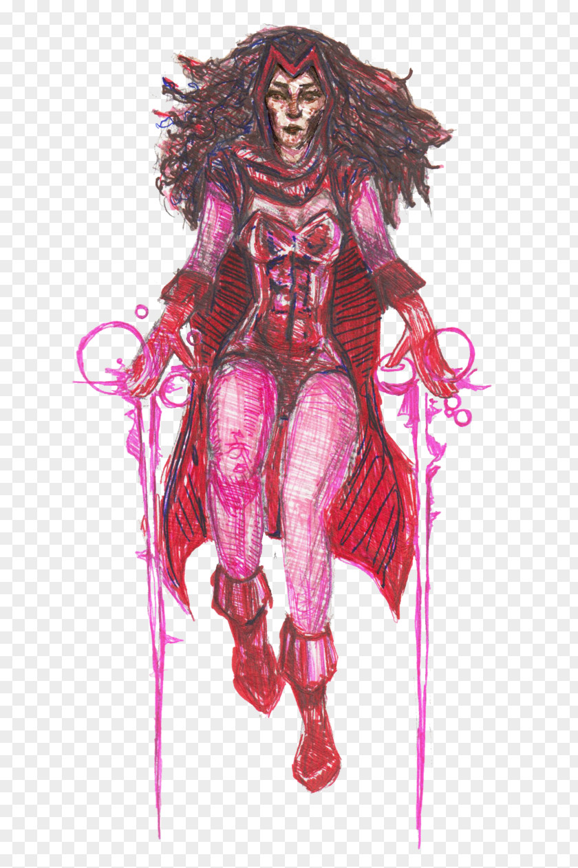 Scarlet Witch Wanda Maximoff Art Supervillain Superhero Legendary Creature PNG
