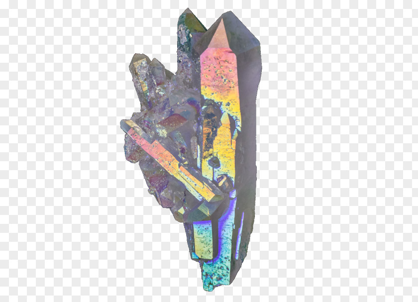 Alt Attribute Metal-coated Crystal Purple Mineral PNG