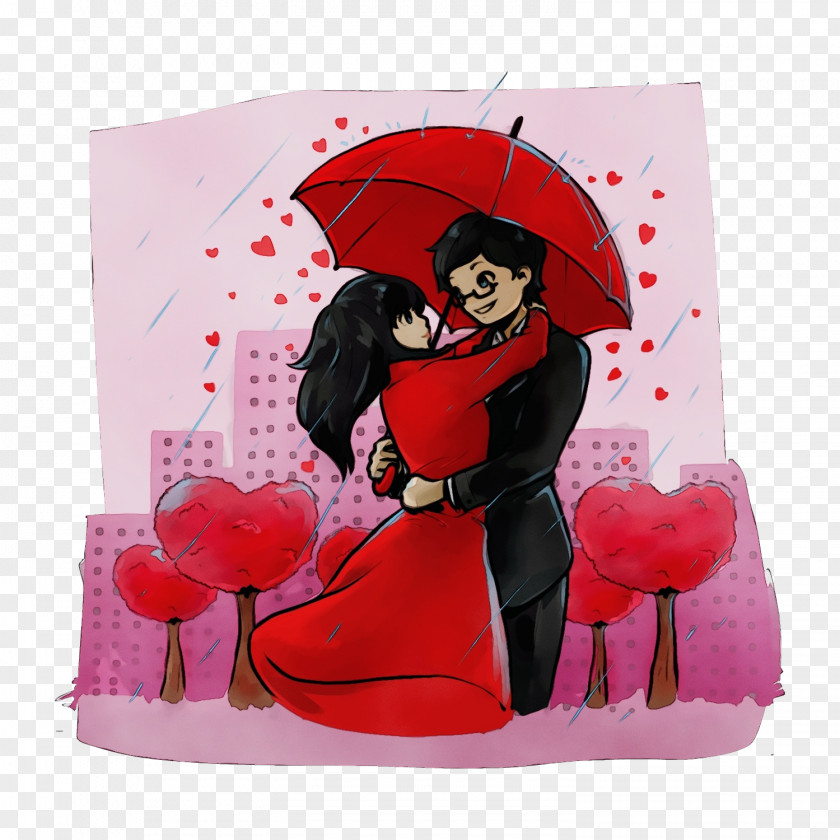 Black Hair Love RED.M PNG