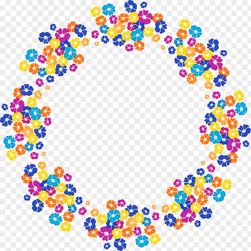 Flower Circle Frame Floral PNG