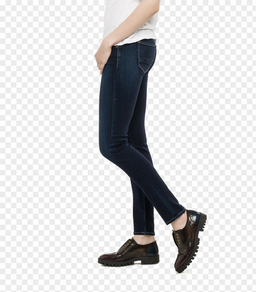 Jeans Waist Denim Leggings PNG