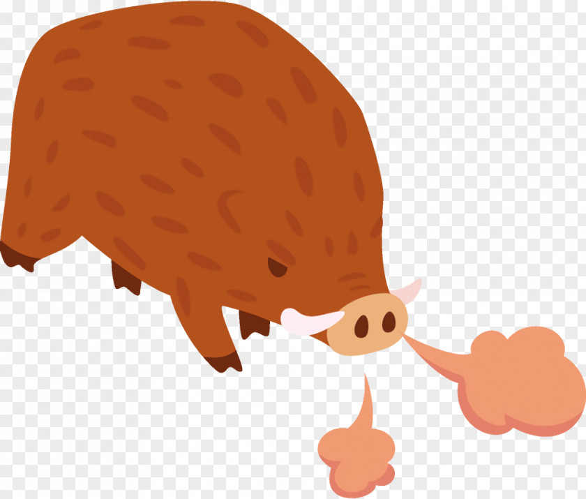 Livestock Animal Figure Cartoon Clip Art Snout Domestic Pig Bovine PNG
