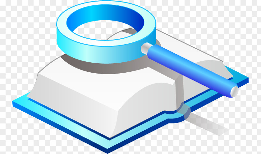 Magnifying Glass And Books Book User Interface PNG