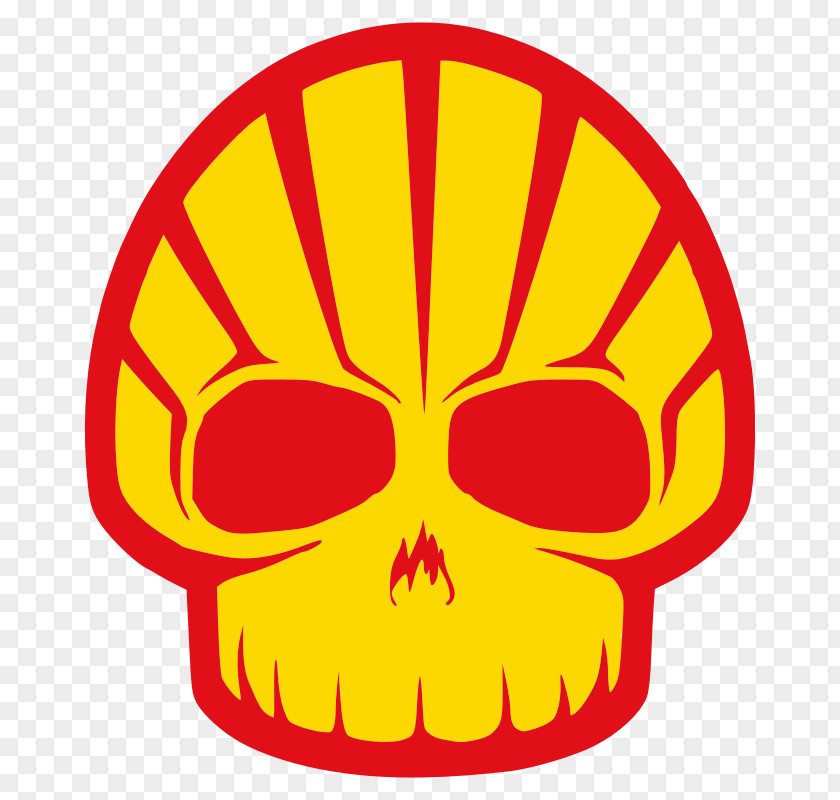 Skull Royal Dutch Shell Oil Company Decal Gasoline Sticker PNG