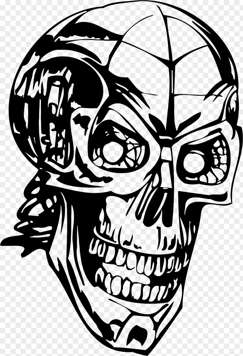 Skull Tattoo Decal Terminator PNG