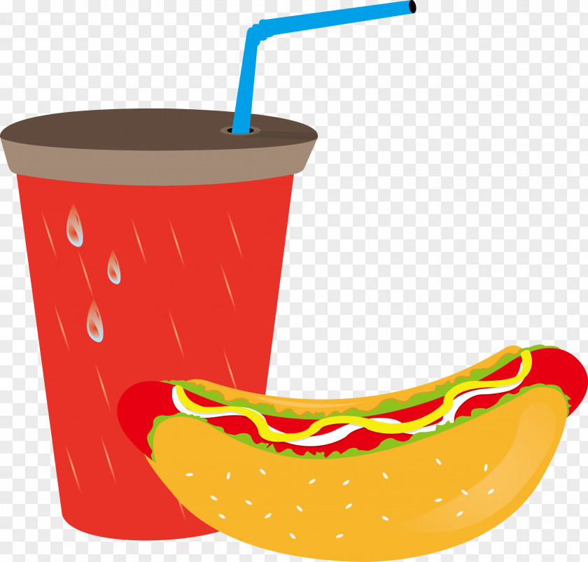 Vector Hot Dog Sausage Hamburger Fast Food Junk PNG